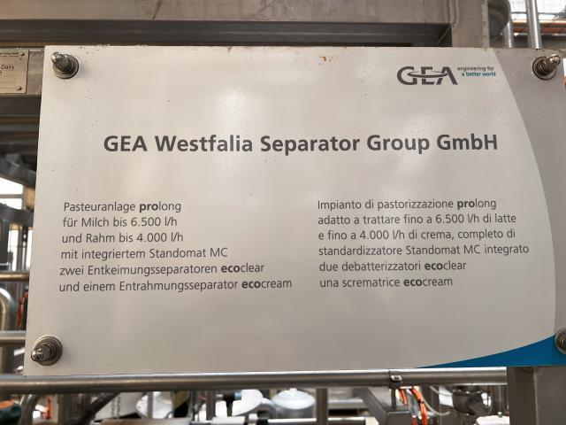 GEA Planta de pasteurización Prolong, 6.500 ltr/h, Leche ESL (2)